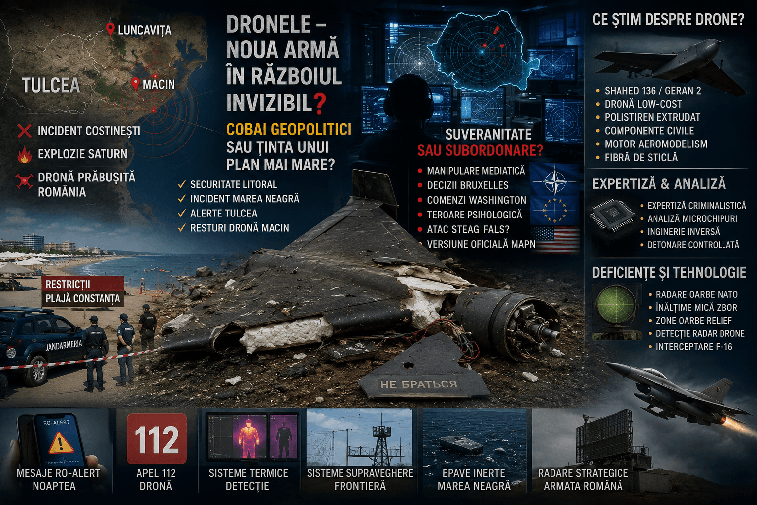 Panica de pe litoral și dronele oarbe: Ne apără cineva?