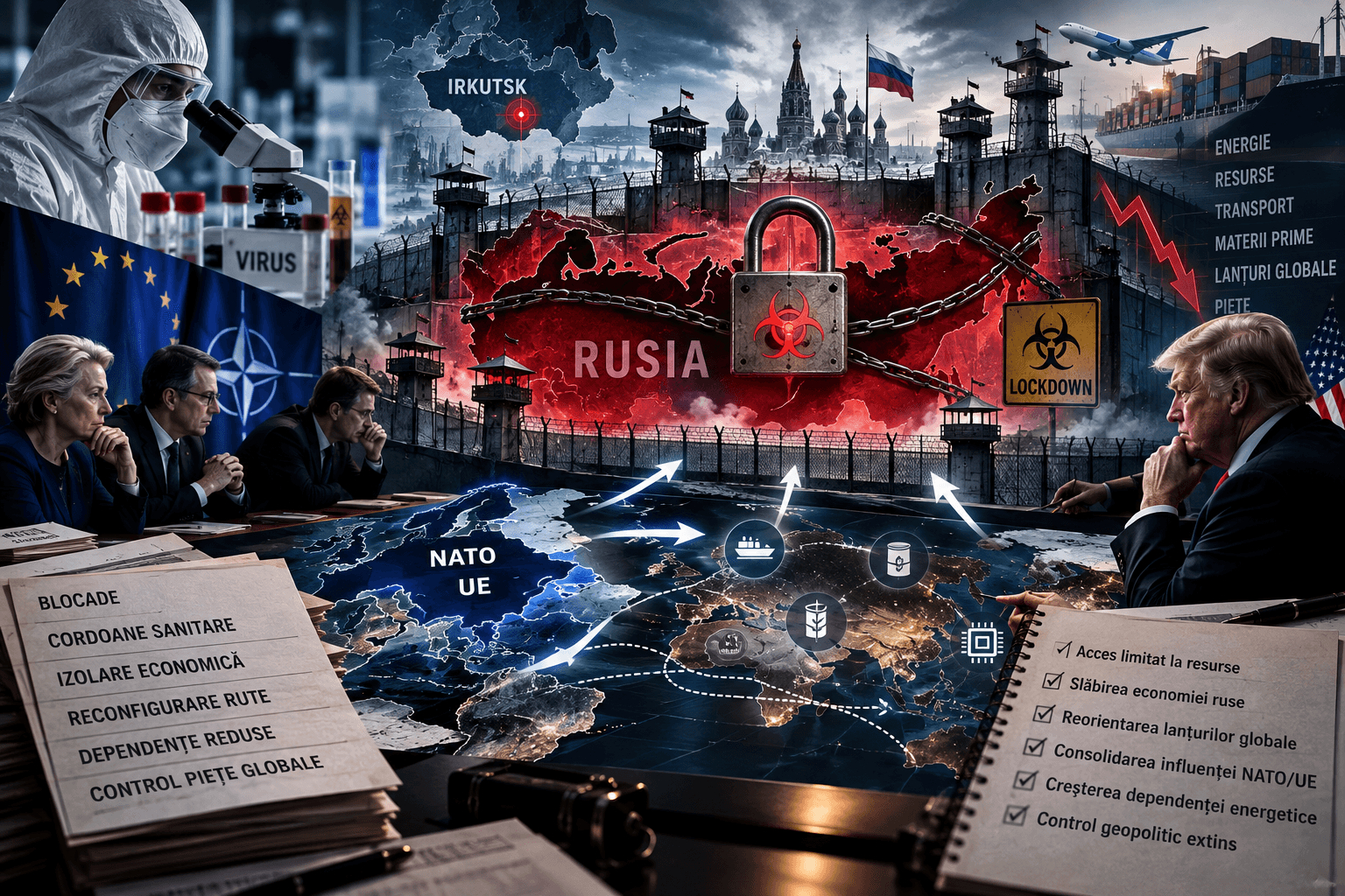 Geopolitica carantinei: De la scepticismul lui Trump la miza izolării totale a Rusiei