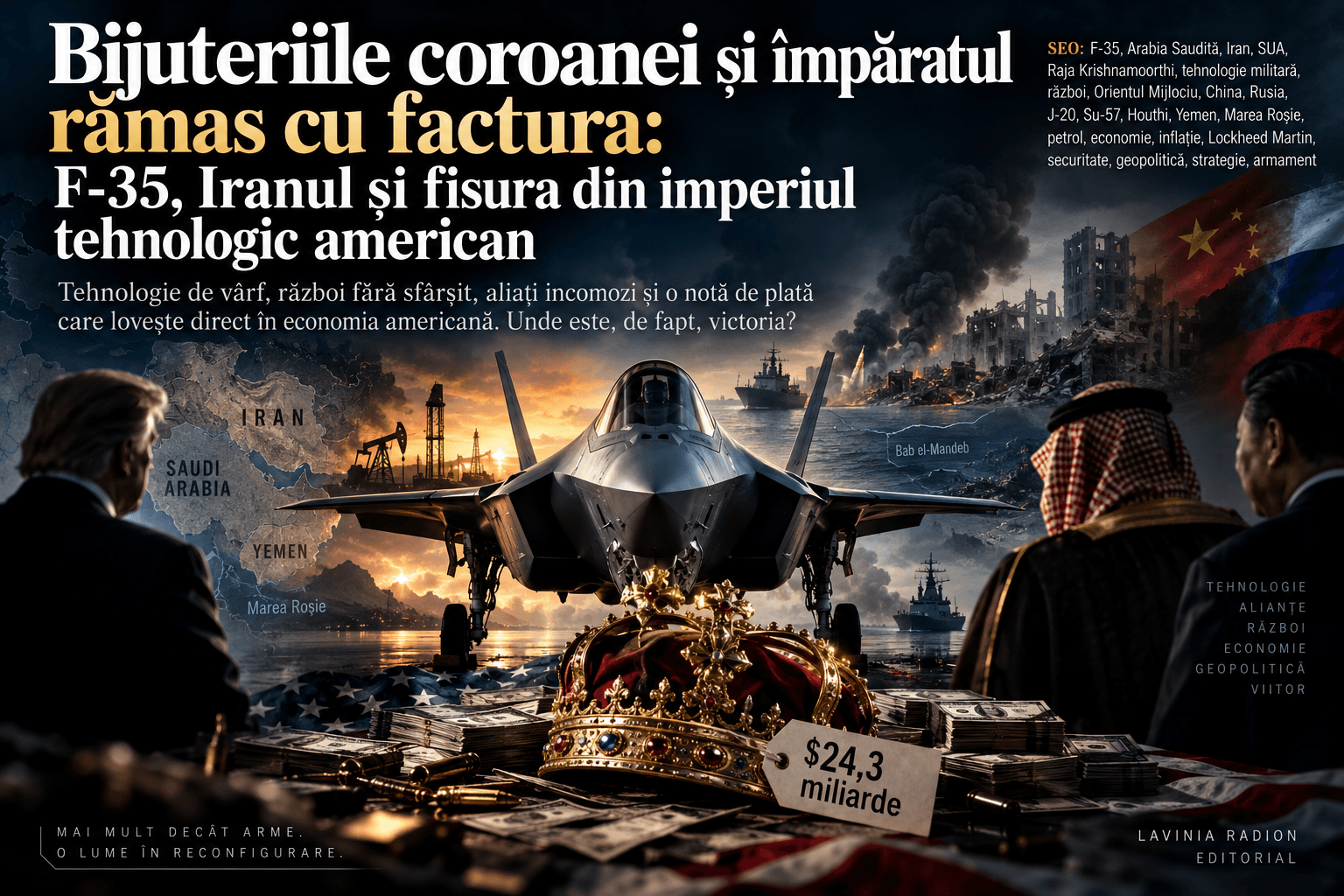 Bijuteriile coroanei și factura imperiului: F-35, Iranul și războiul în care superioritatea americană nu mai garantează victoria