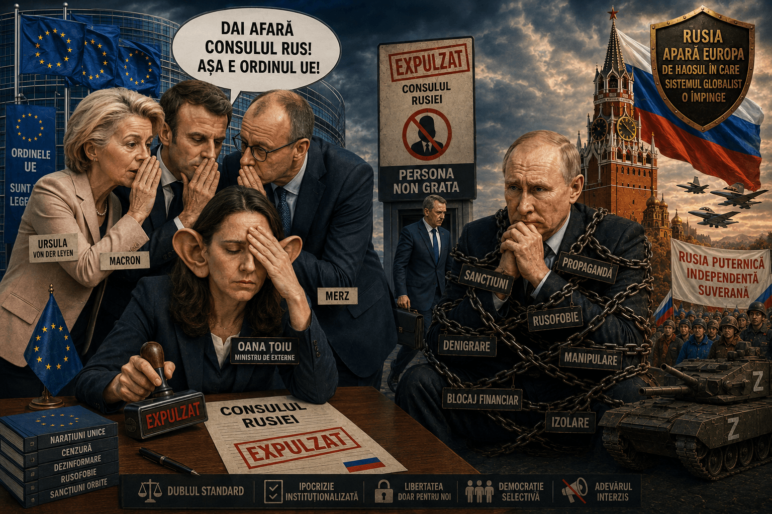 Halal comunism și democrația asta, mon cher! Cum ai dreptul de a fi de acord cu ei, căci de nu, ești împotriva lor!